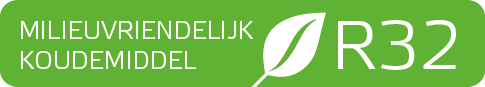 Maakt gebruik van het milieuvriendelijke koudemiddel R32