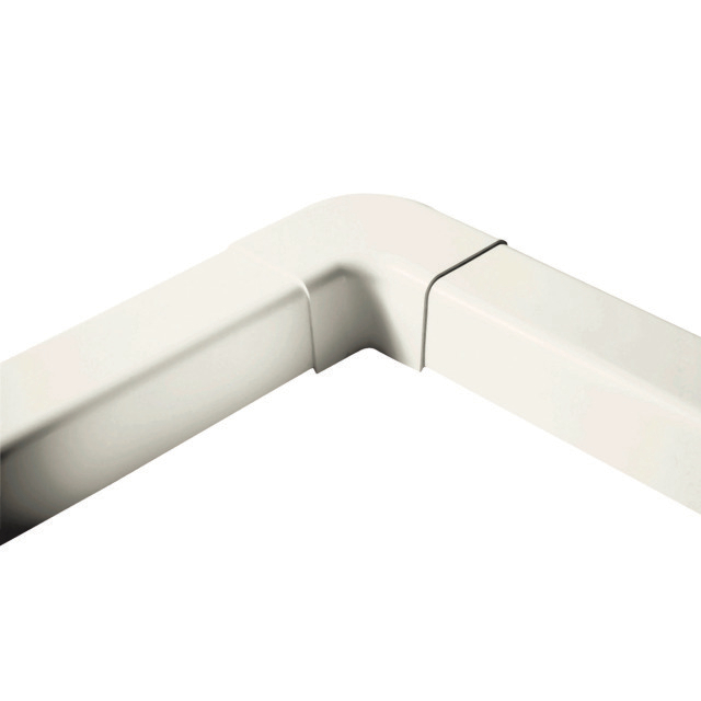 1811528 Bocht 0607CP 90° 60mm plat RAL 9001