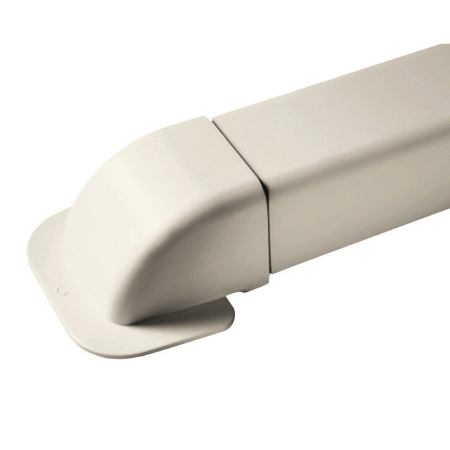 8098249 Muurafdekkap 0909CM 90mm RAL 9001