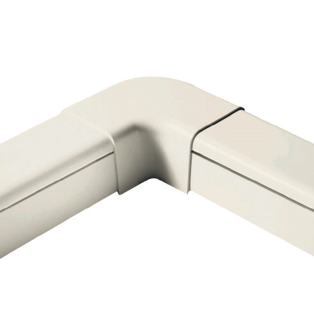 6581255 Bocht 0907CP 90° 90mm plat RAL 9001