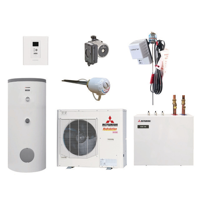 1219214 Warmtepomp lucht-water Hydrolution Splitbox set met boiler HSB100-W 9,2 kW R410A