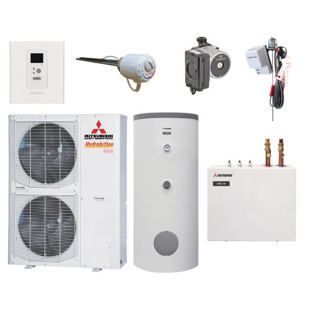 4338218 Warmtepomp lucht-water Hydrolution Splitbox set met boiler HSB140 16,5 kW R410A