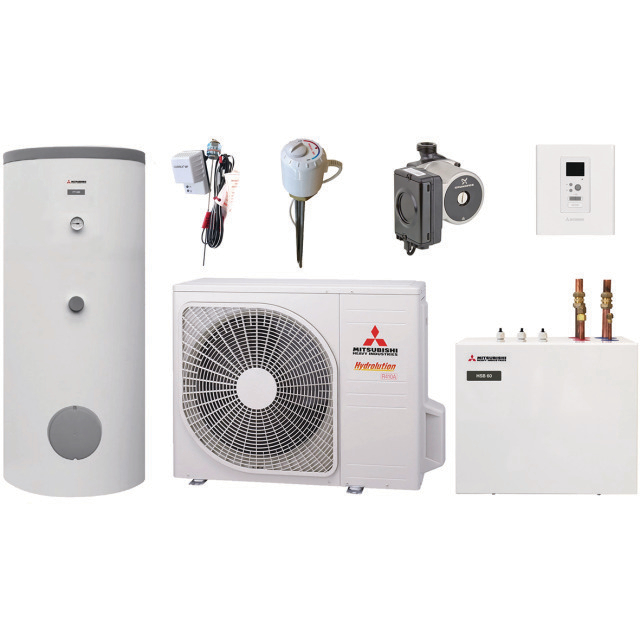 1776405 Warmtepomp lucht-water Hydrolution Splitbox set met boiler HSB60-W 6,0 kW R410A