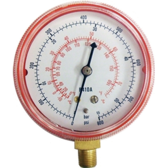 9650604 Manometer GA0800 800psi rood tbv RG5410A-E hoge druk