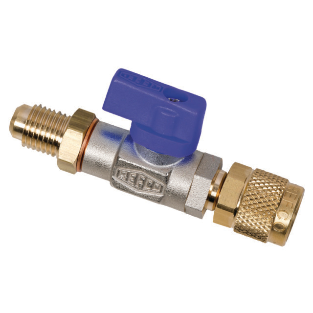 4055060 Afsluiter CA-1/4"SAE-B blauw, 1/4" SAE x 1/4" SAE