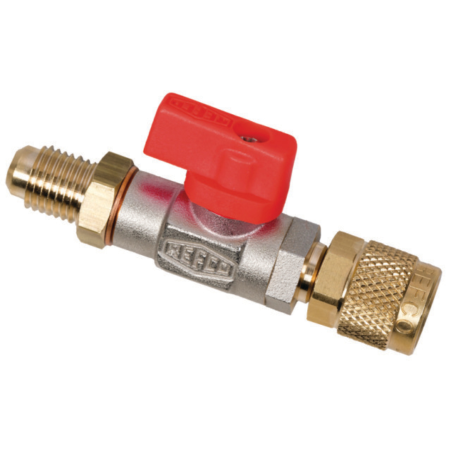 7306944 Afsluiter CA-1/4"SAE-R rood, 1/4" SAE x 1/4" SAE